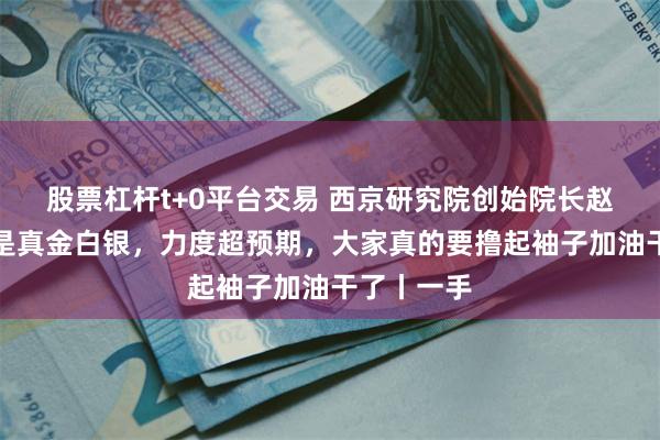 股票杠杆t+0平台交易 西京研究院创始院长赵建：政策是真金白银，力度超预期，大家真的要撸起袖子加油干了丨一手